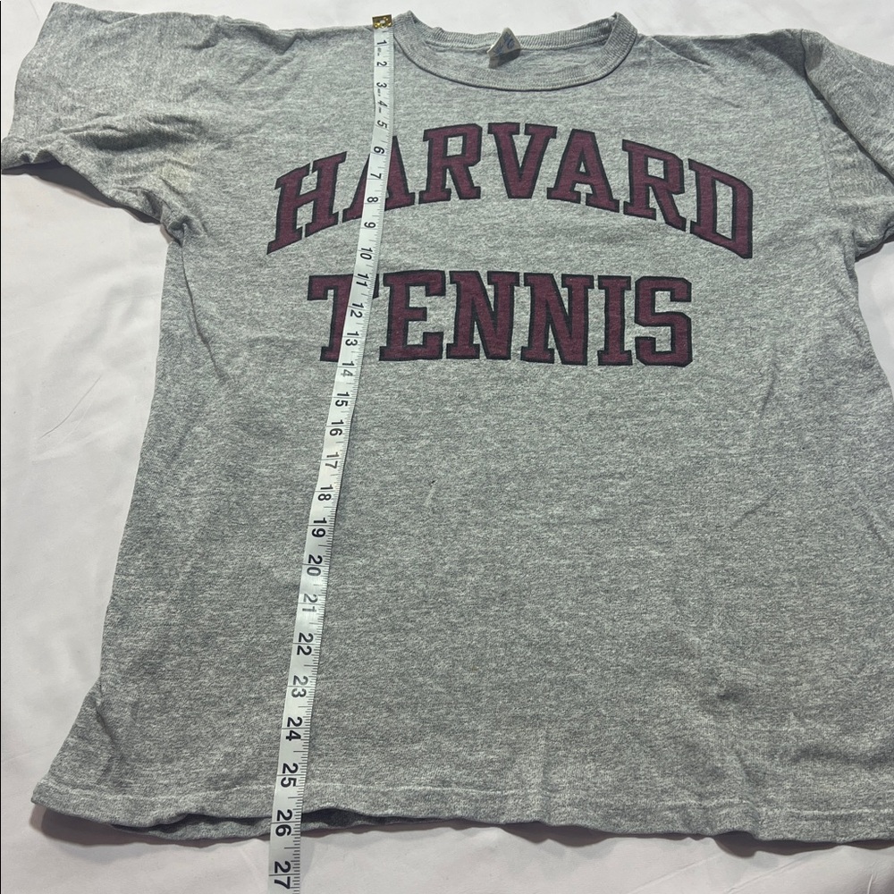 Vintage Champion Harvard Tennis T Shirt Single Stitch Made USA Large - Picture 8 of 9